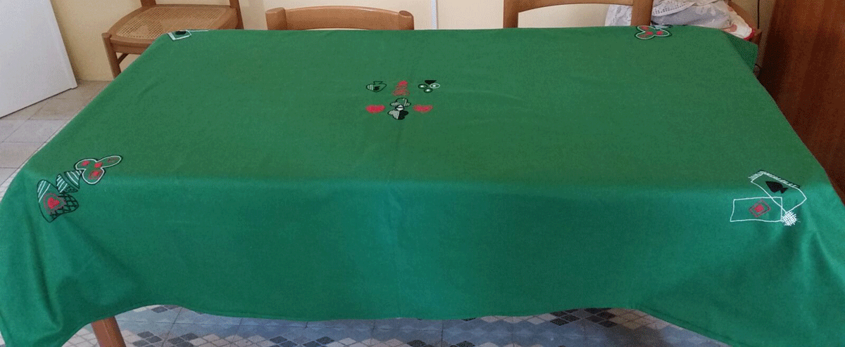 Tappeto panno verde da gioco