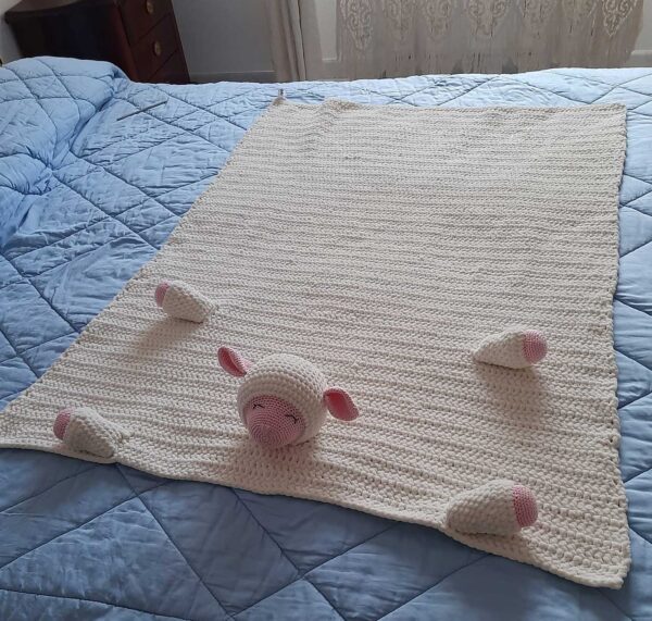 Lamb baby blanket - immagine 7