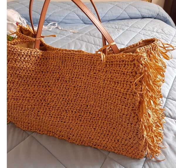 Borsa tote con frange - immagine 8
