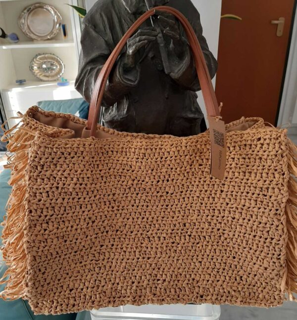 Borsa tote con frange - immagine 7