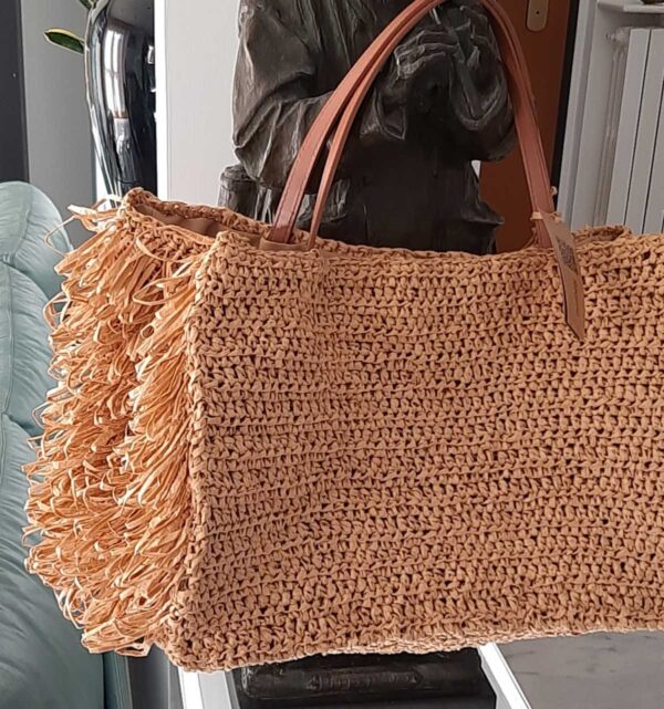 Borsa tote con frange - immagine 3