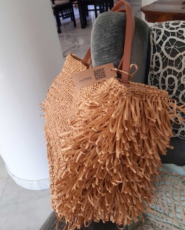 Borsa tote con frange - immagine 2