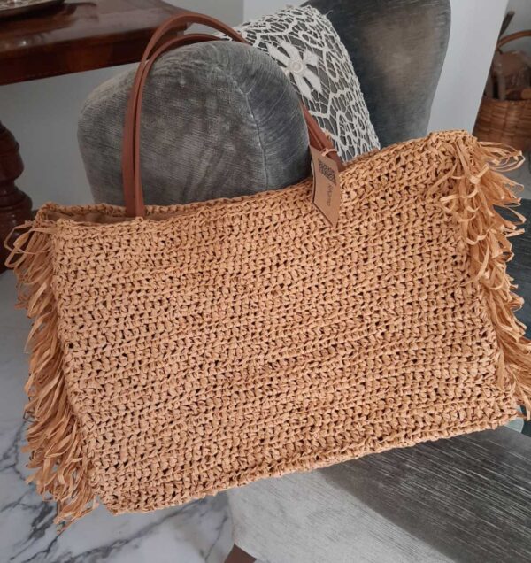 Borsa tote con frange - immagine 6